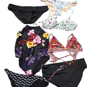 Random Bundle Of 7 Size Large Swimsuit Pieces